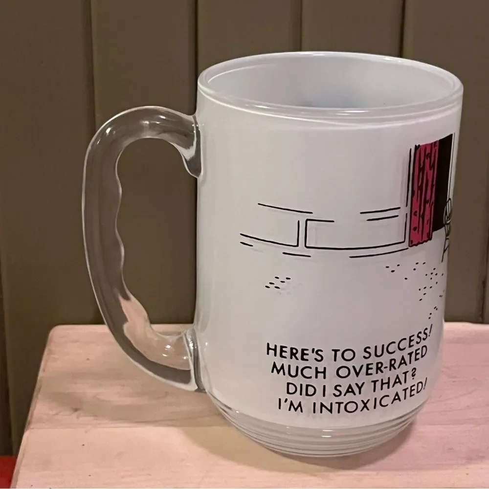 MCM Frosted Heavy Beer Mug Bar Scene Free Lunch